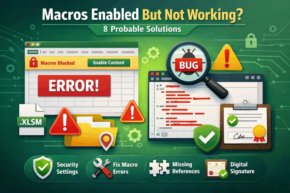 [Fixed] Macros Enabled But Not Working (8 Probable Solutions)