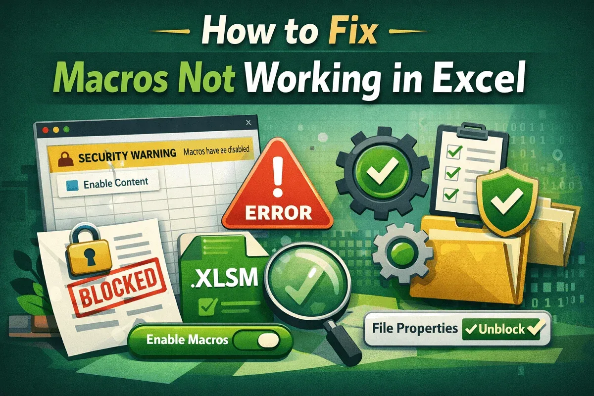 How to Fix Macros Not Working Issues in Excel