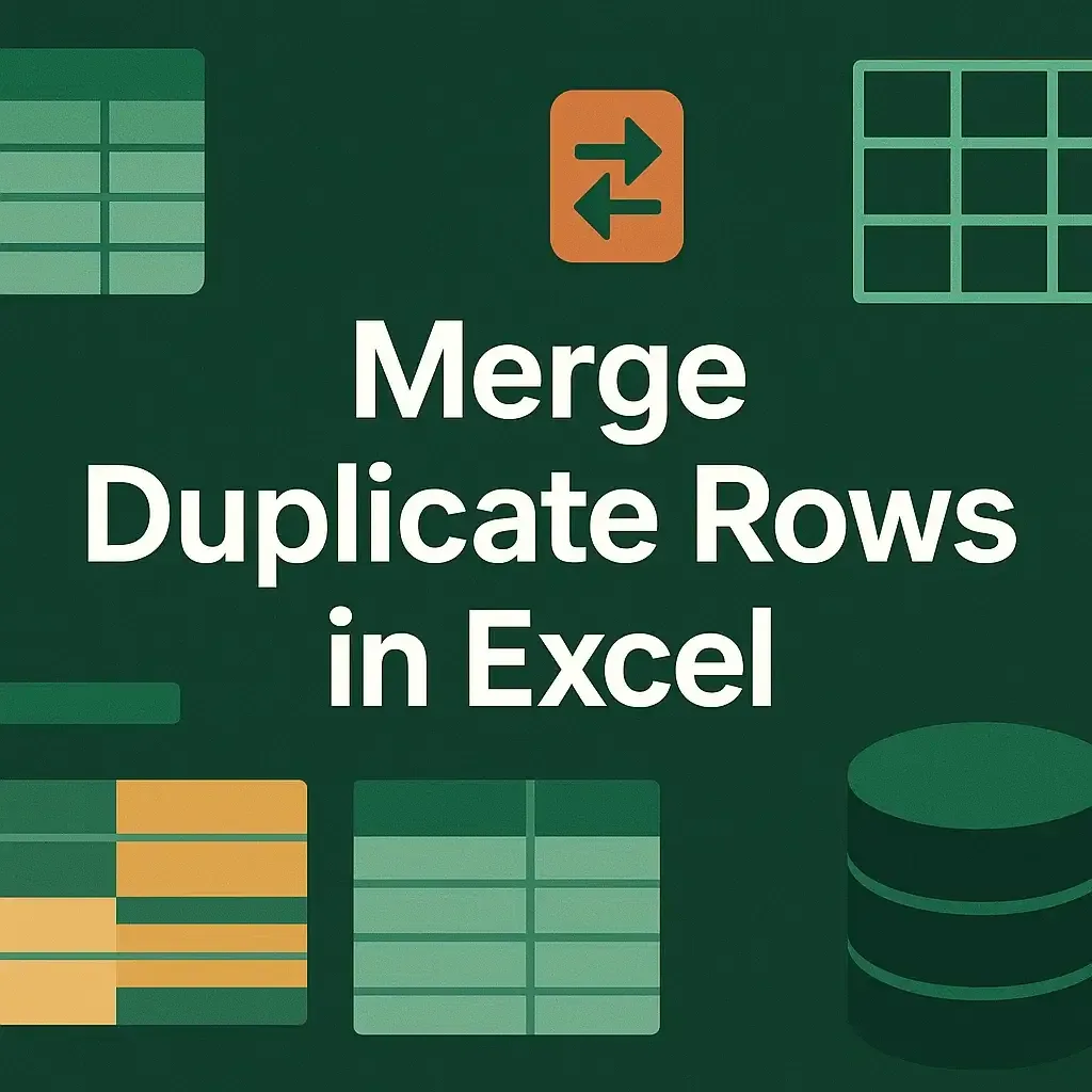 How to Merge Duplicate Rows in Excel (5 Effective Ways)