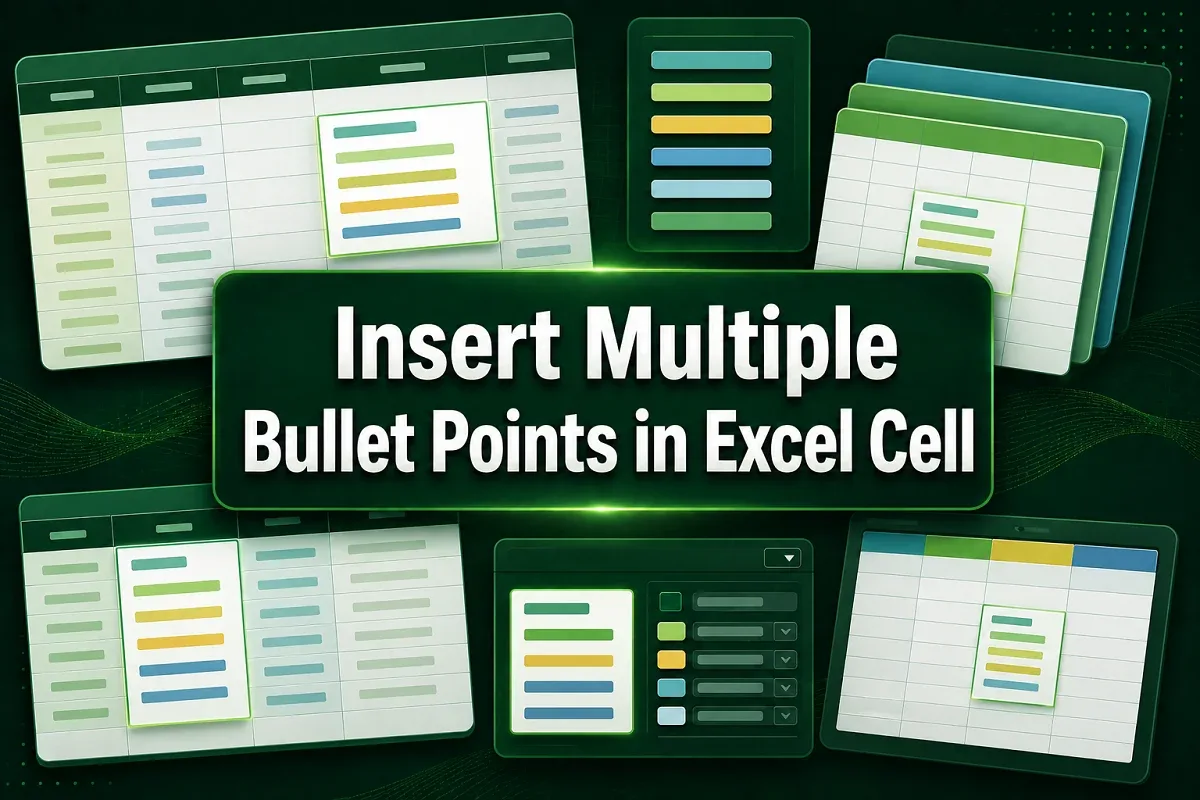 How to Insert Multiple Bullet Points in an Excel Cell