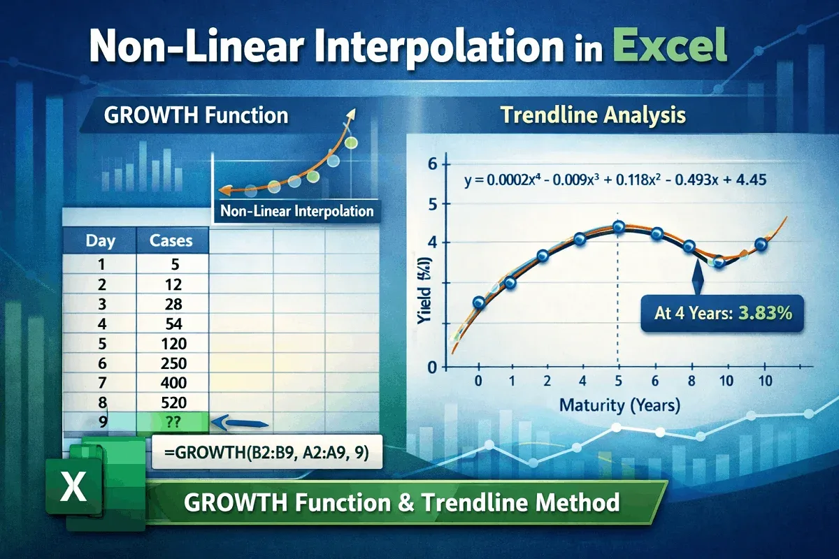 How to Perform Non linear Interpolation in Excel (2 Suitable Ways)