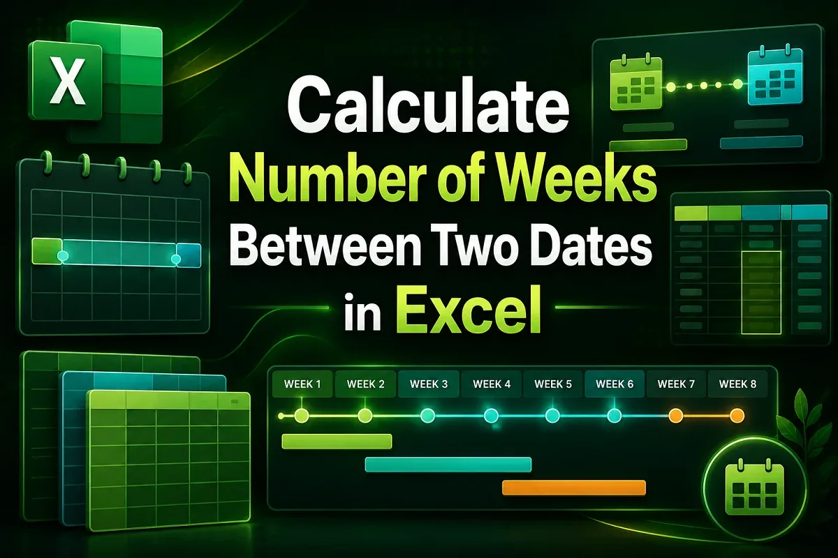 Calculate the Number of Weeks Between Two Dates in Excel