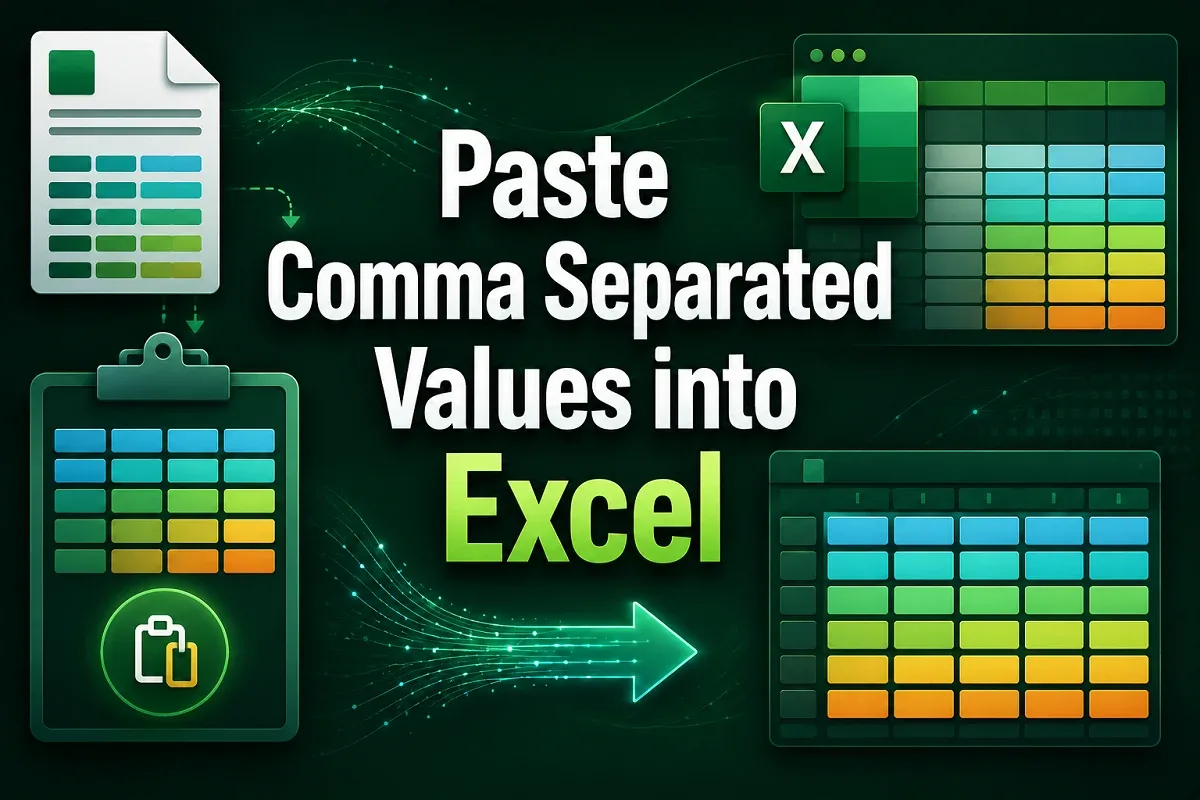 How to Paste Comma Separated Values into Excel (4 Easy Ways)