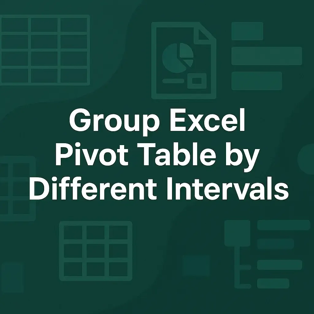 How to Group Excel Pivot Table by Different Intervals