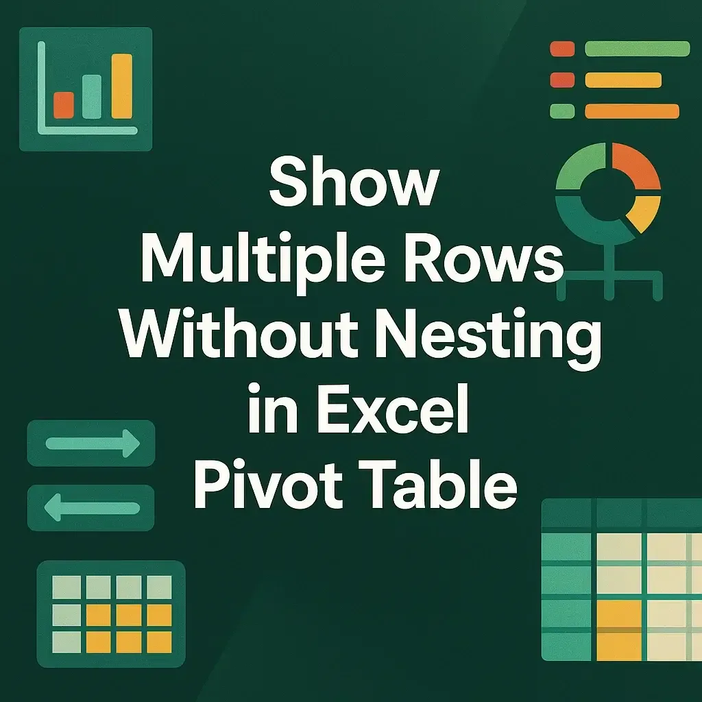 How to Show Multiple Rows Without Nesting in Excel Pivot Table