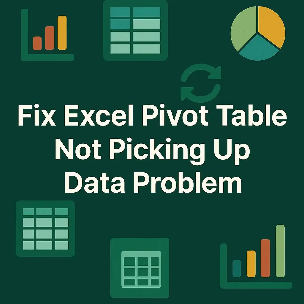 How to Solve Pivot Table Not Picking Up Data Issues in Excel