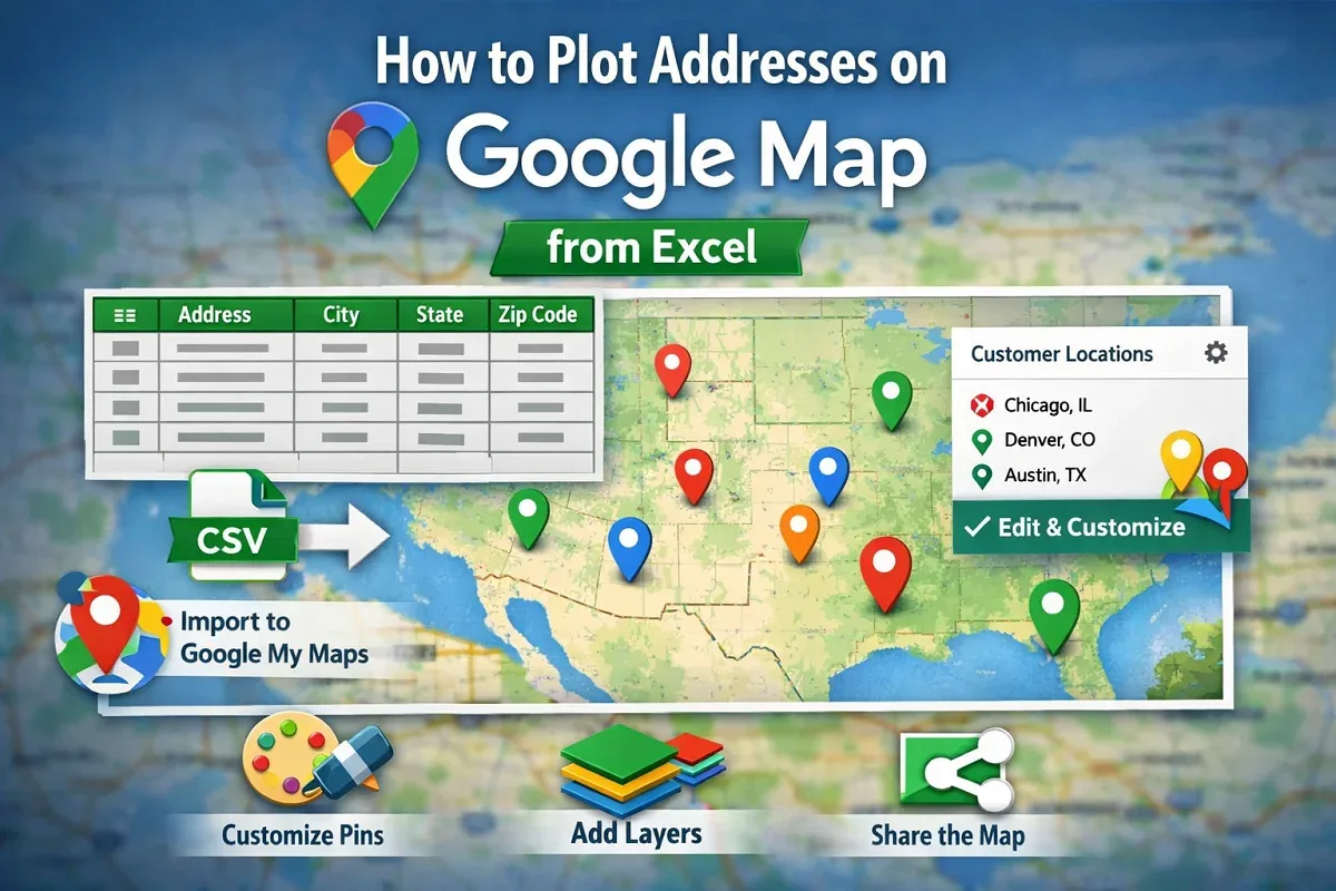 How to Plot Addresses on Google Map from Excel