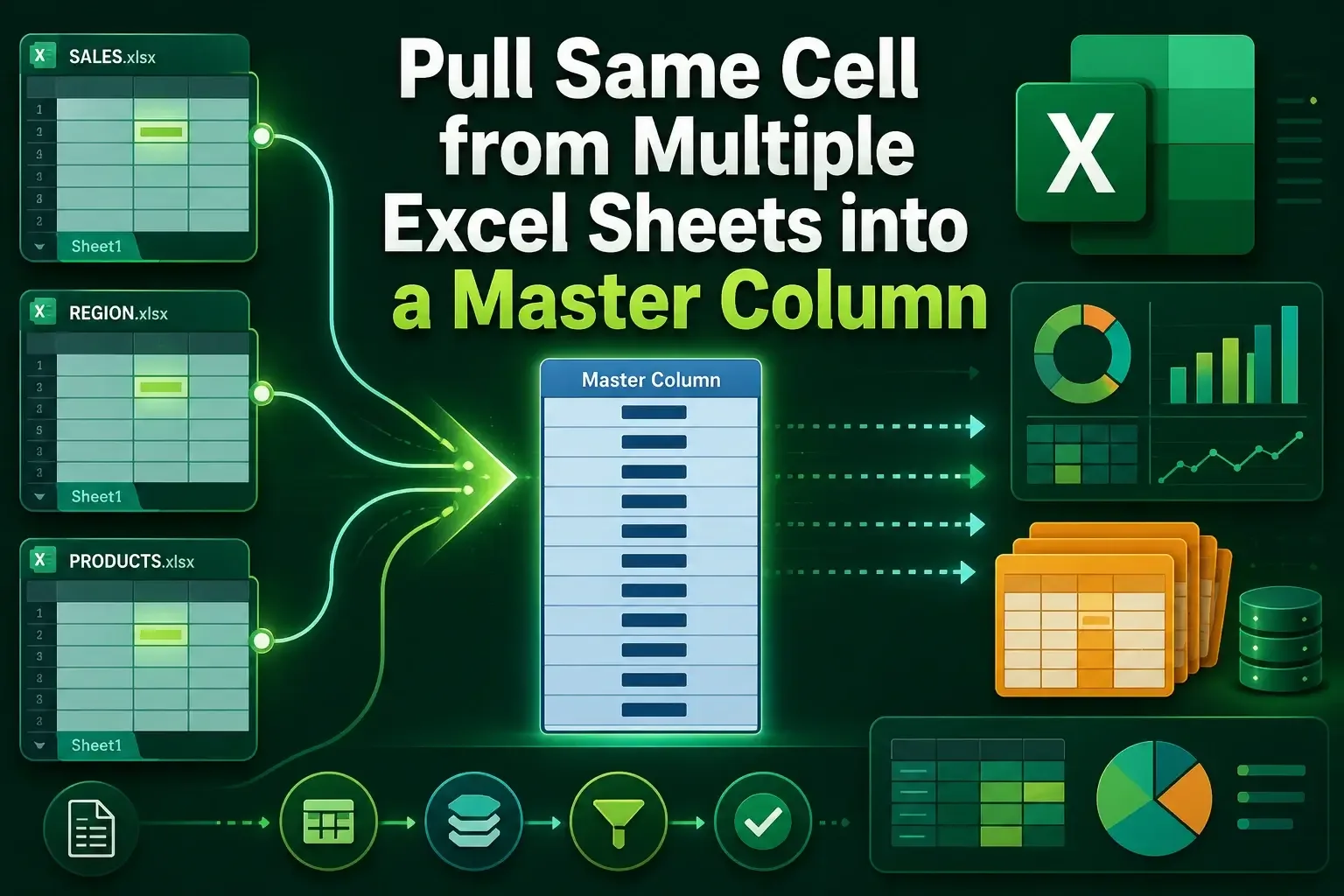 Pull Same Cell from Multiple Excel Sheets into a Master Column