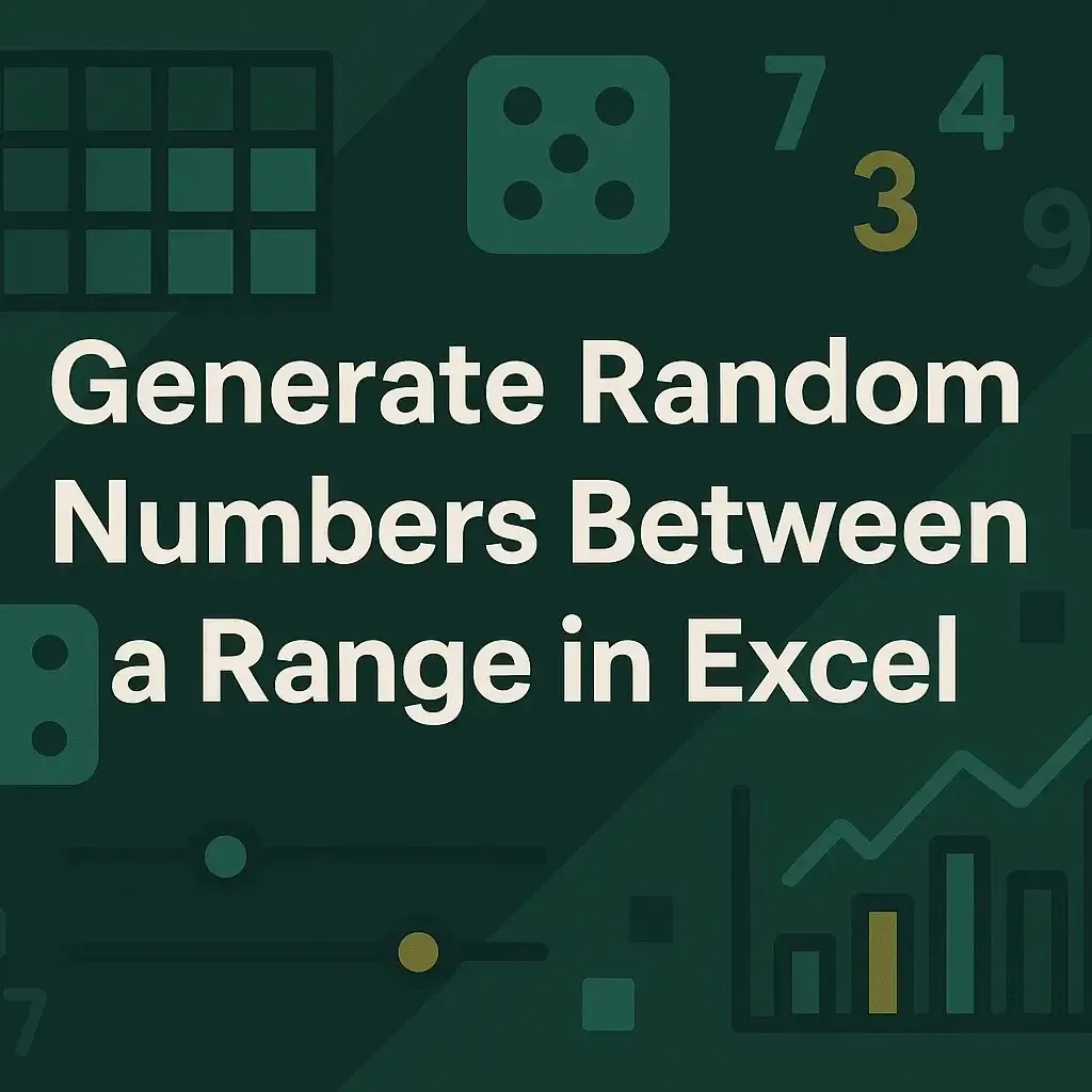 How to Generate Random Numbers Between a Range in Excel