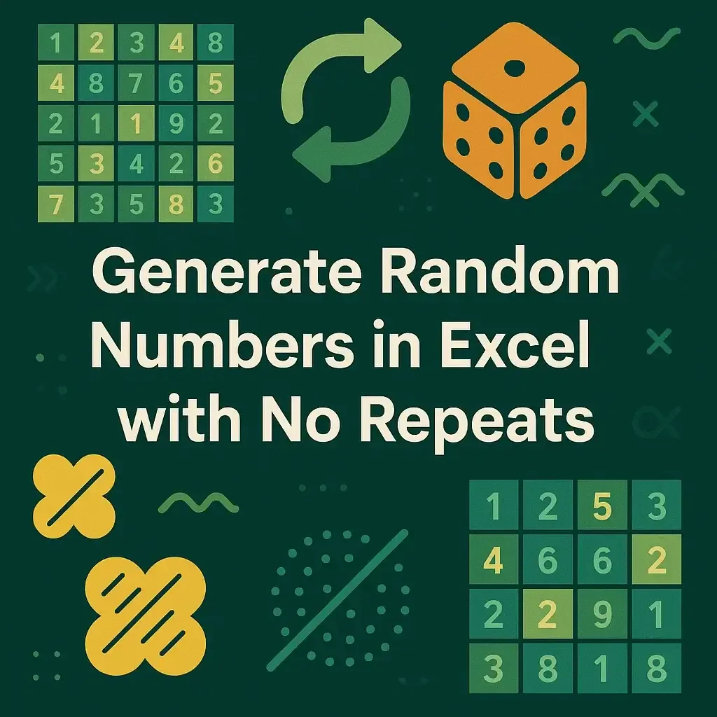 How to Generate Random Numbers in Excel with No Repeats