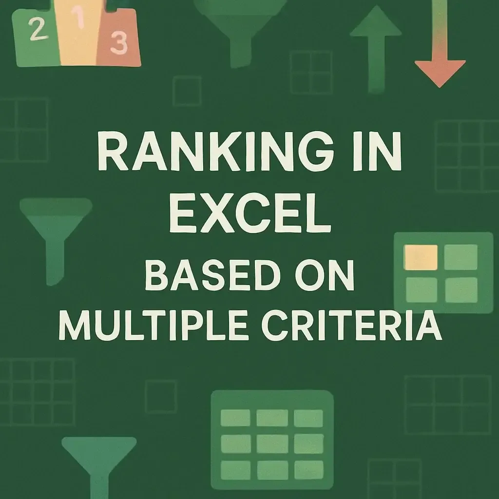 How to Do Ranking in Excel Based on Multiple Criteria