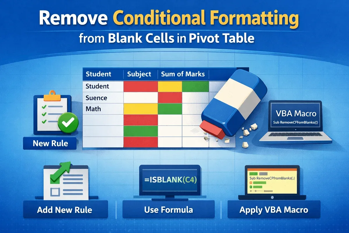 Remove Conditional Formatting from Blank Cells in Pivot Table
