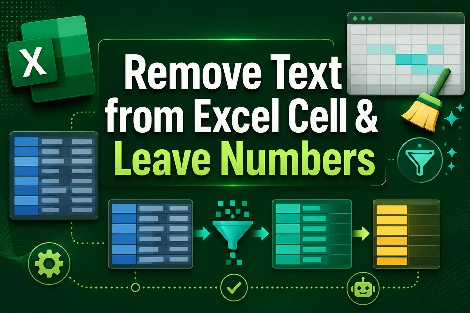How to Remove Text from Excel Cell and Leave Numbers