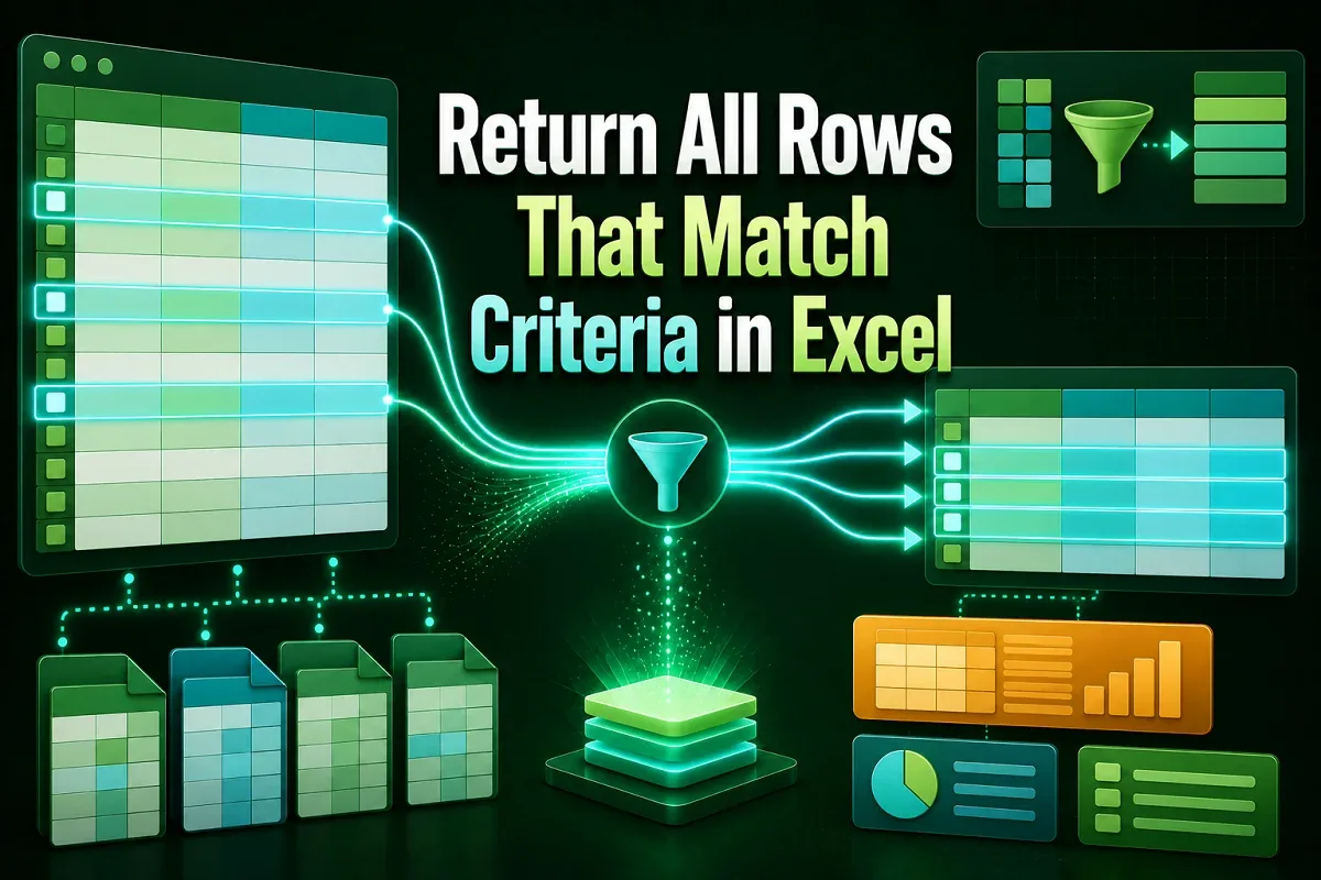 How to Return All Rows That Match Criteria in Excel