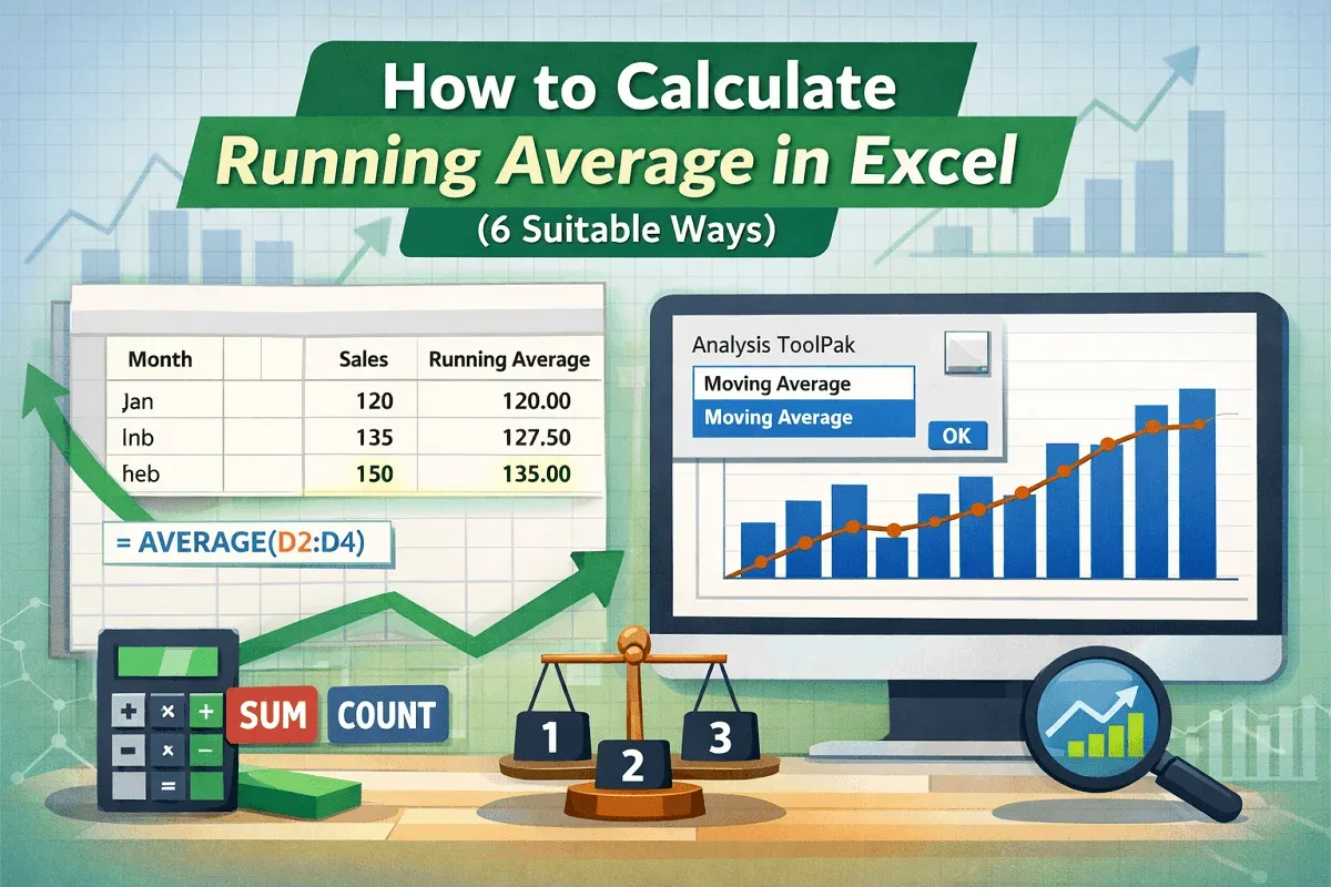 How to Calculate Running Average in Excel (6 Suitable Ways)