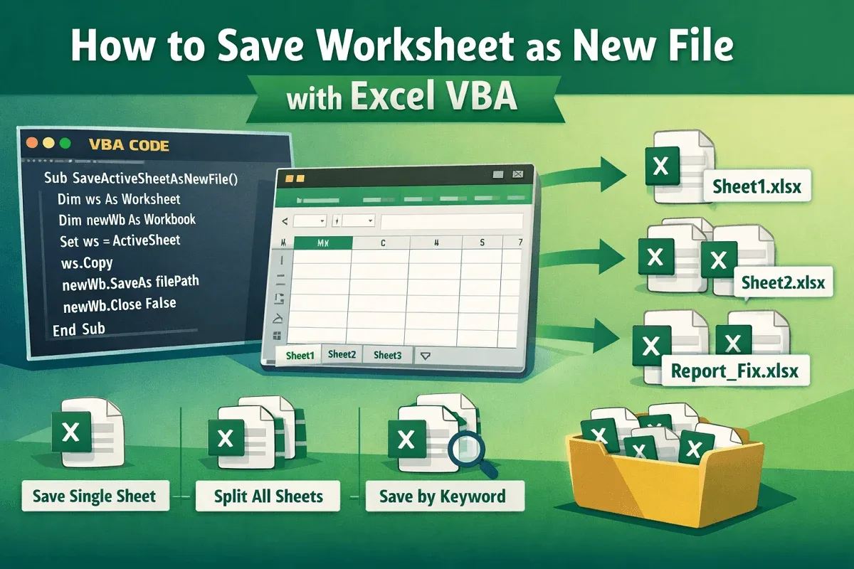 How to Save Worksheet as New File with Excel VBA