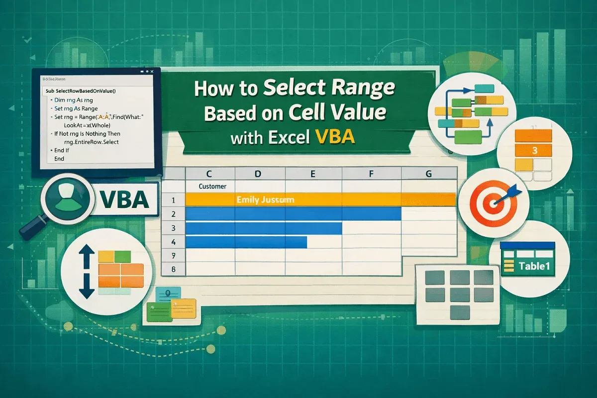 How to Select Range Based on Cell Value with Excel VBA