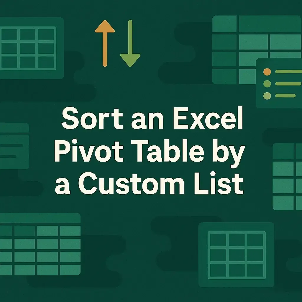 How to Sort an Excel Pivot Table by a Custom List