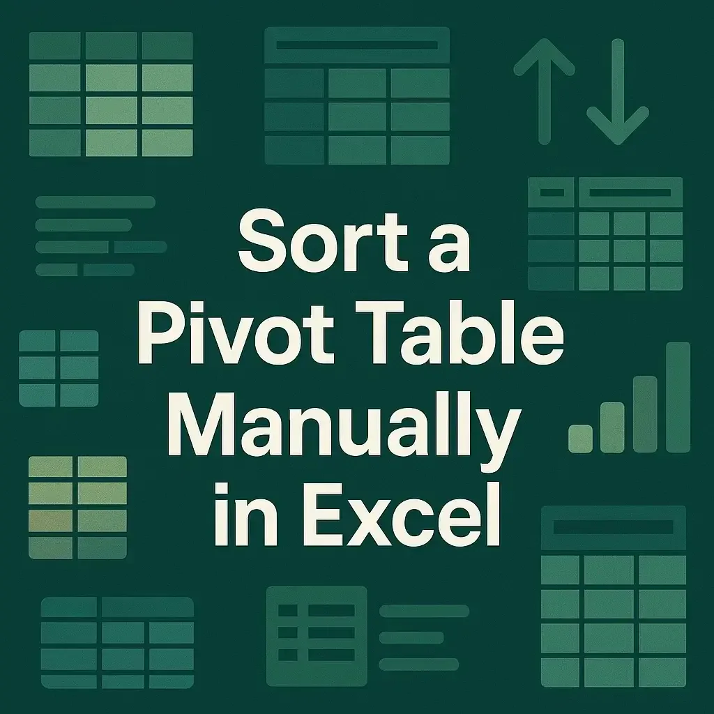 How to Sort a Pivot Table Manually in Excel (3 Different Ways)