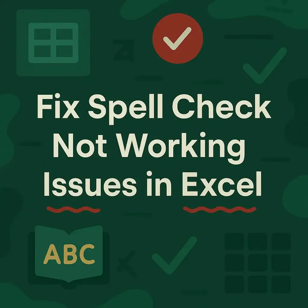 How to Fix Spell Check Not Working Issues in Excel