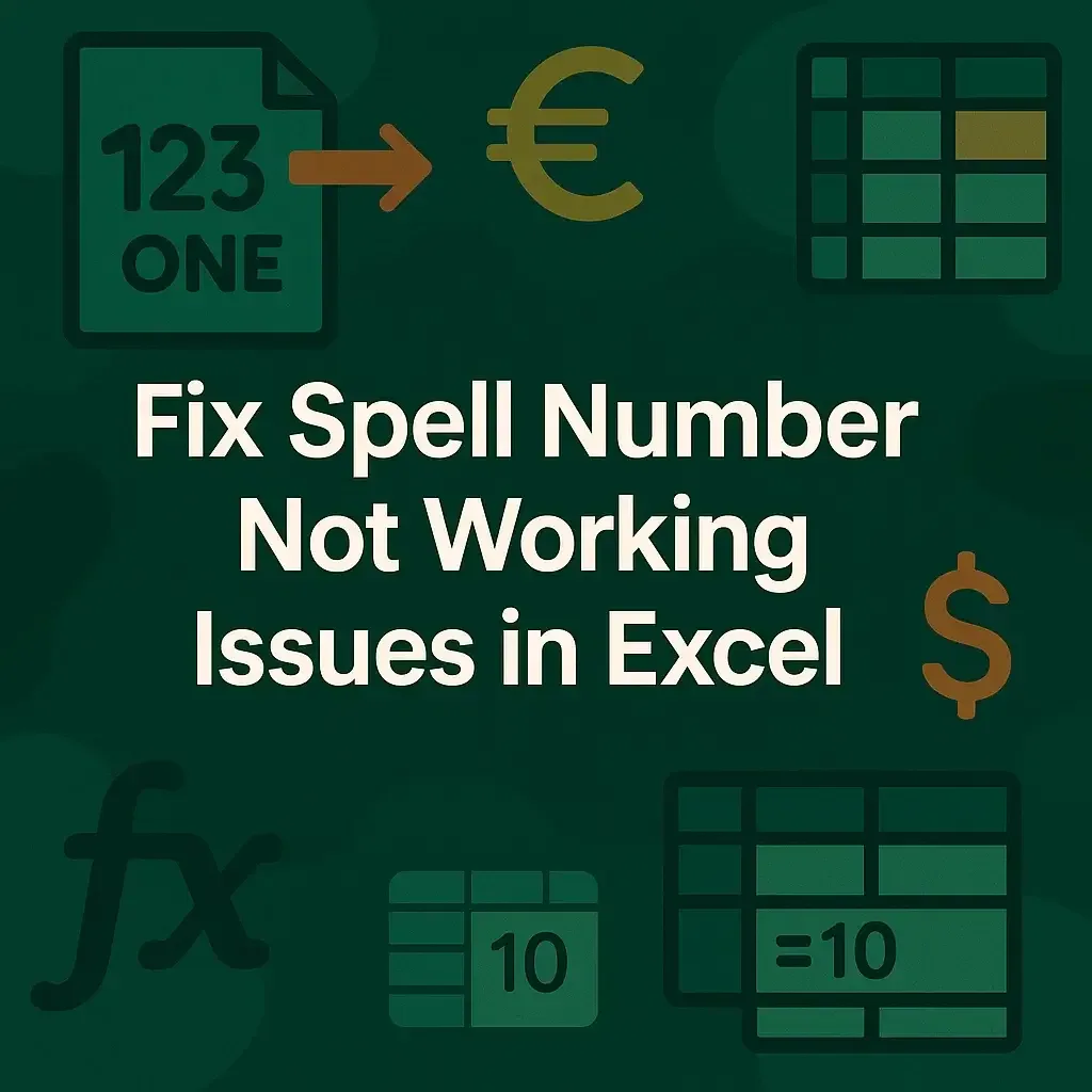 How to Fix Spell Number Now Working Issues in Excel