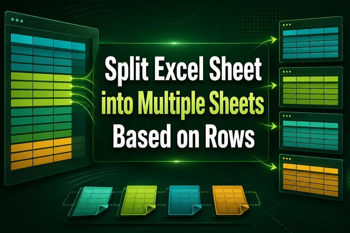 How To Split Excel Sheet into Multiple Sheets Based on Rows