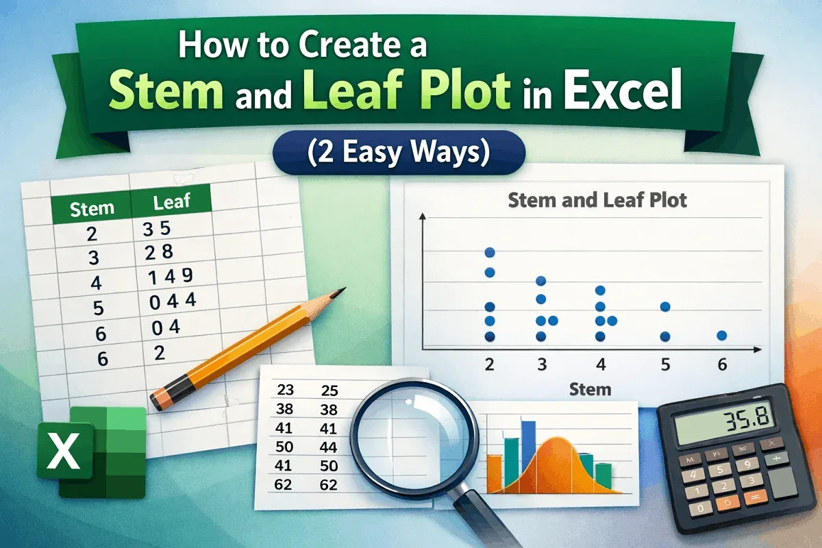 How to Create a Stem and Leaf Plot in Excel (2 Easy Ways)