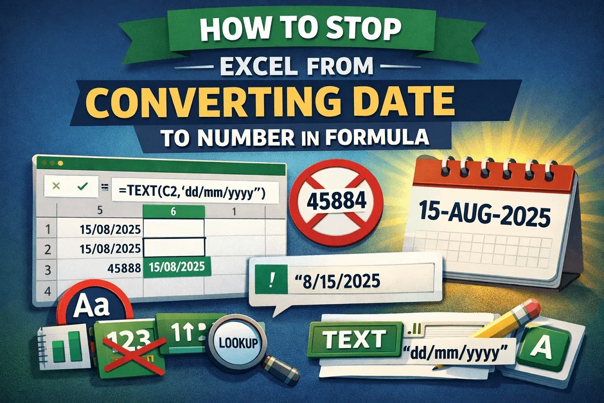 How to Stop Excel from Converting Date to Number in Formula