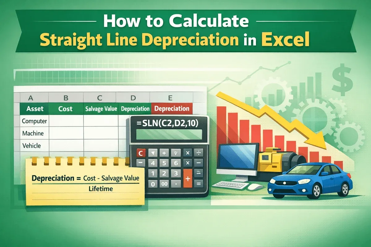 How to Calculate Straight Line Depreciation in Excel