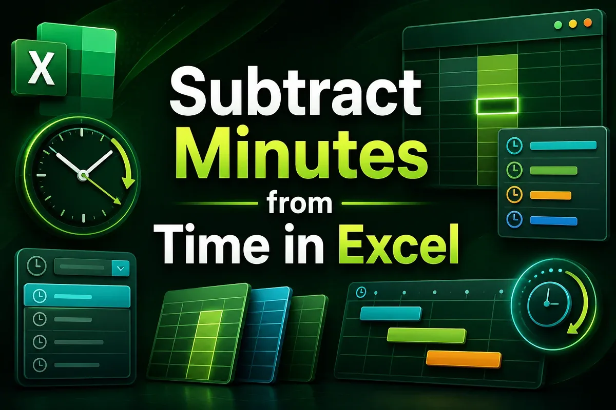 How to Subtract Minutes from Time in Excel (3 Suitable Ways)
