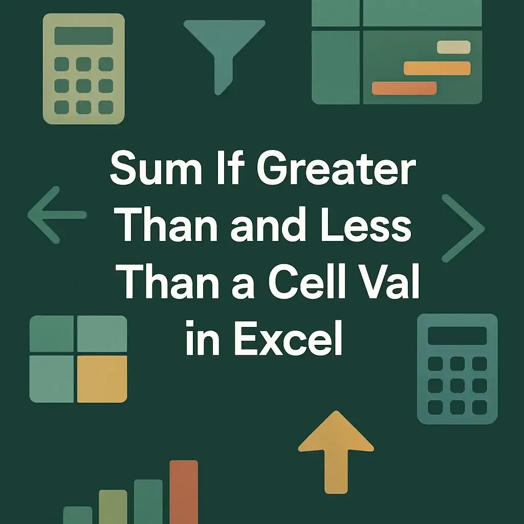 How to Sum If Greater Than and Less Than a Cell Value in Excel