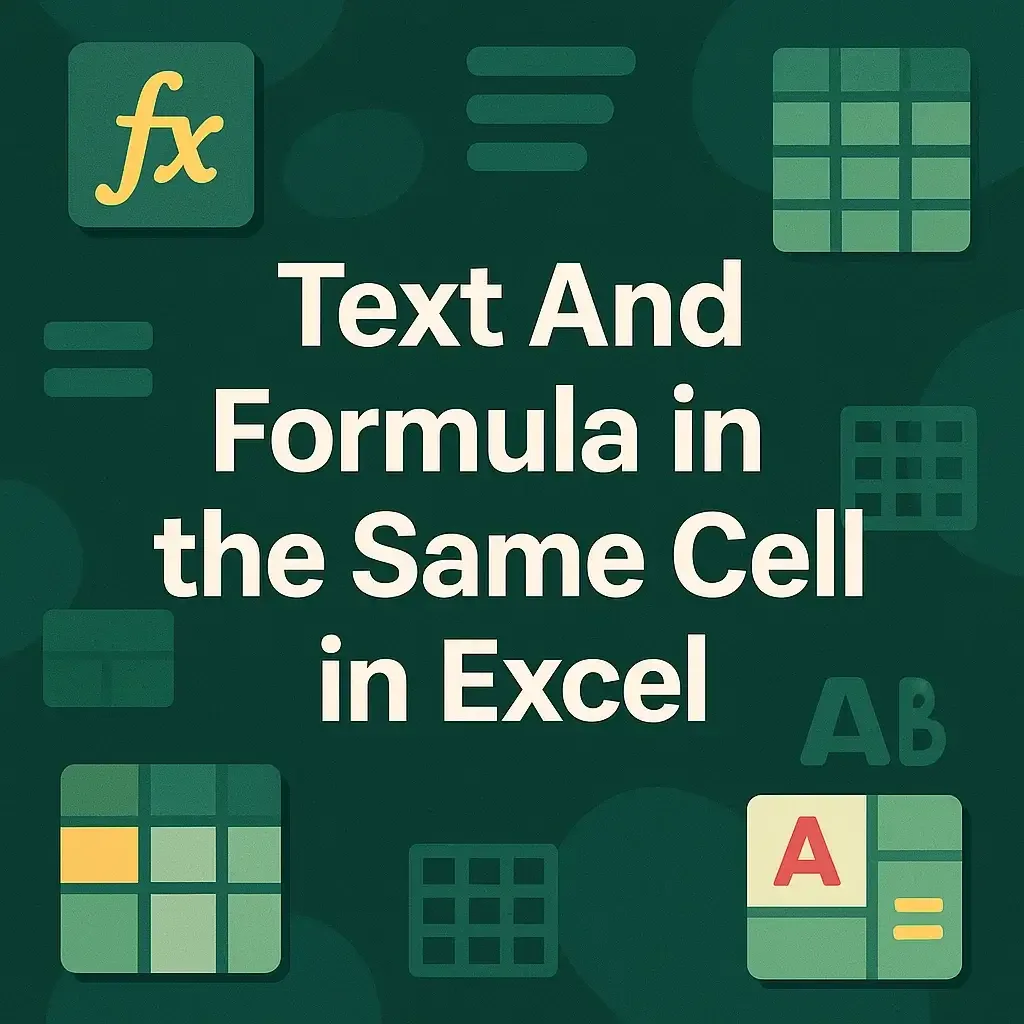 How To Write Text And Formula in the Same Cell in Excel