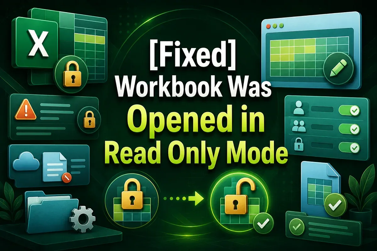 [Fixed] This Workbook Was Opened in Read Only Mode