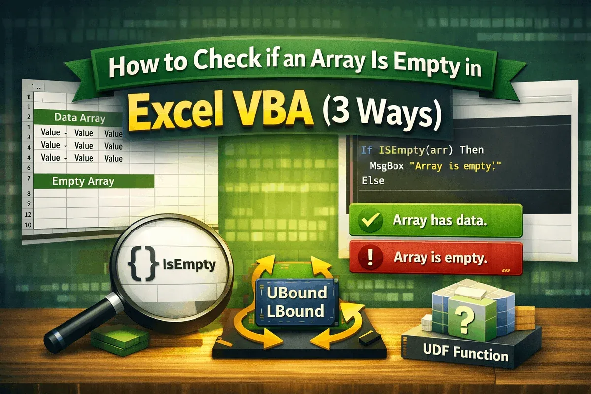 How to Check if an Array Is Empty in Excel VBA (3 Ways)