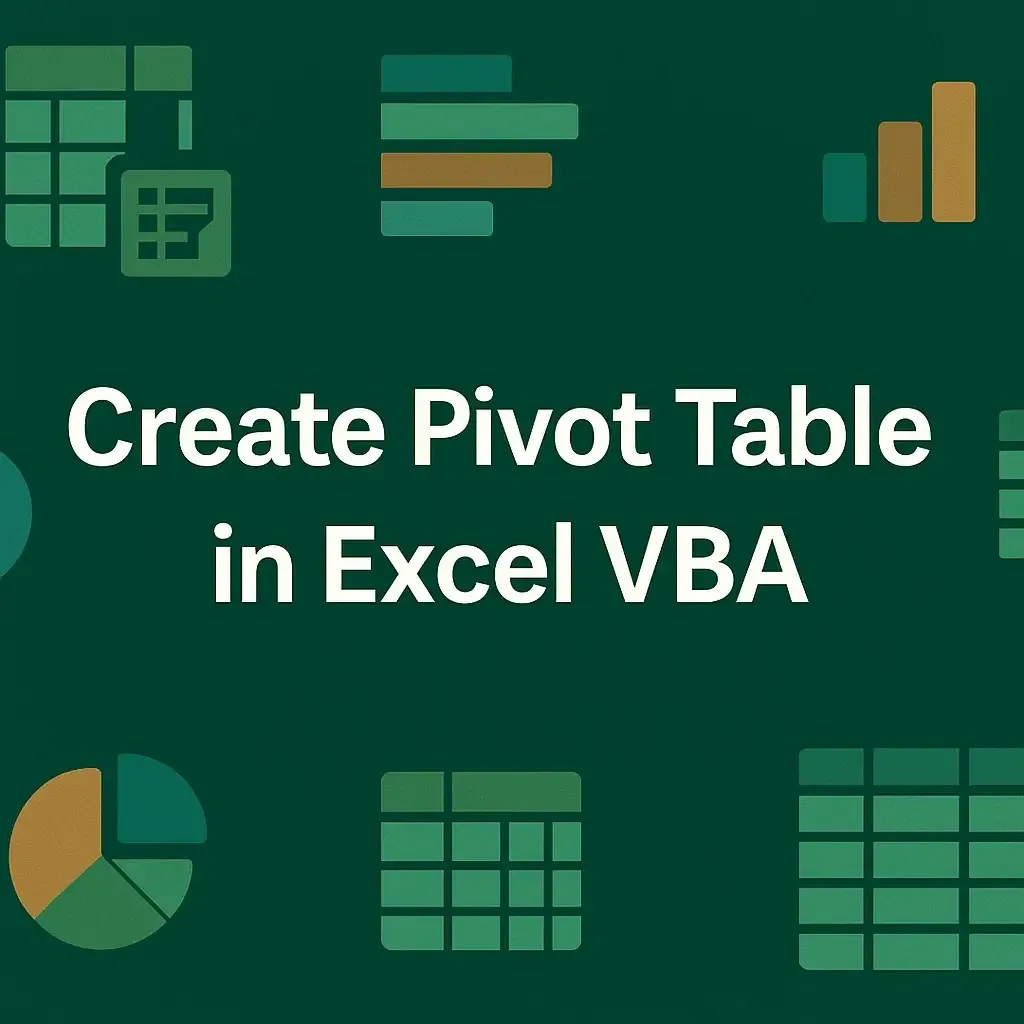 How to Create Pivot Table in Excel VBA (3 Different Criteria)