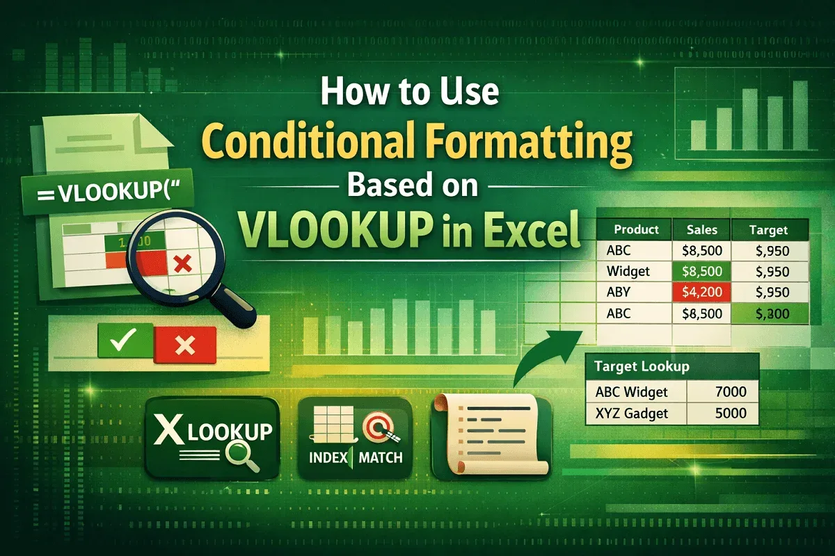 How to Use Conditional Formatting Based on VLOOKUP in Excel