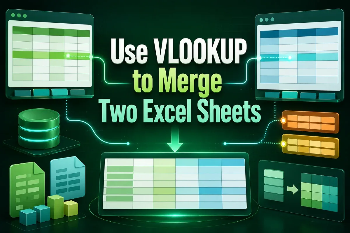 How to Use VLOOKUP to Merge Two Excel Sheets