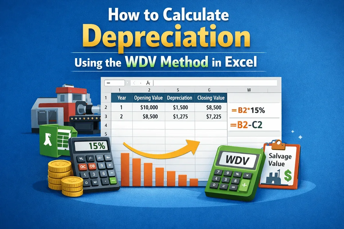 How to Calculate Depreciation Using the WDV Method in Excel