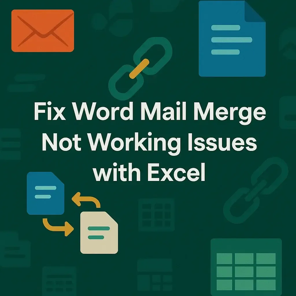 [Fixed] Word Mail Merge Not Working with Excel