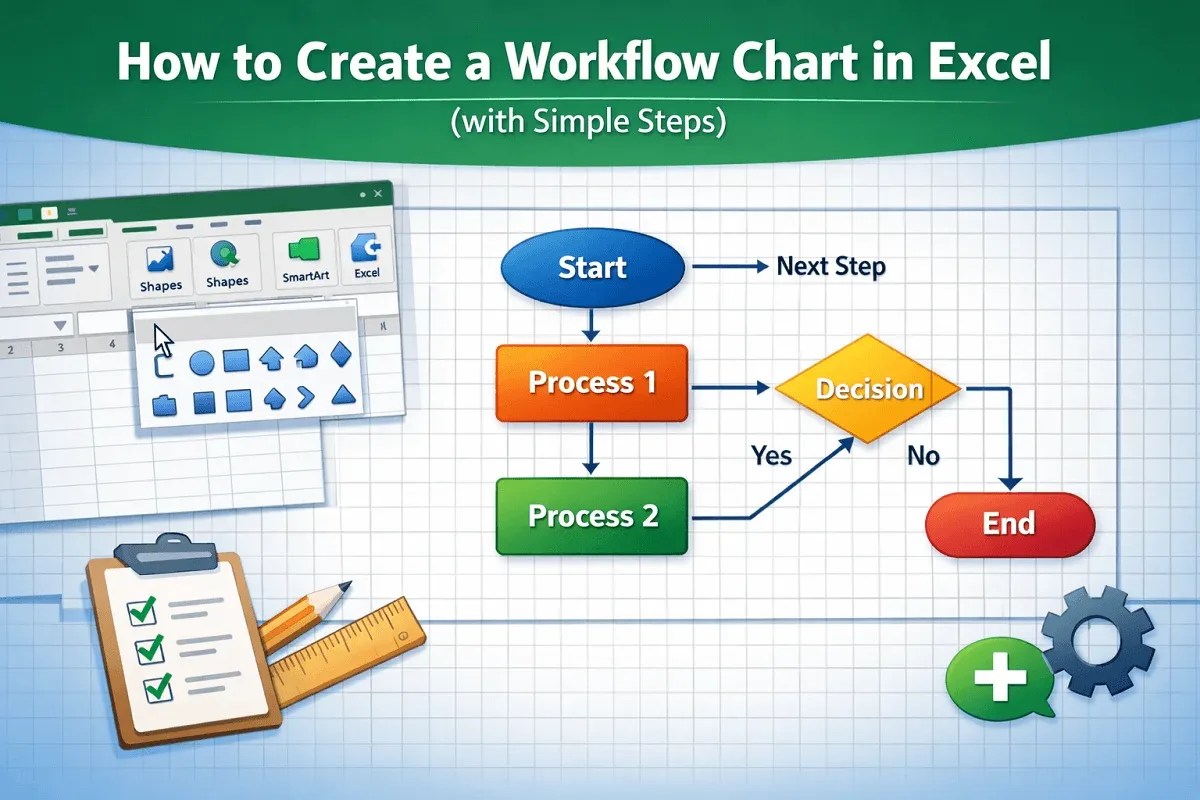 How to Create a Workflow Chart in Excel (with Simple Steps)