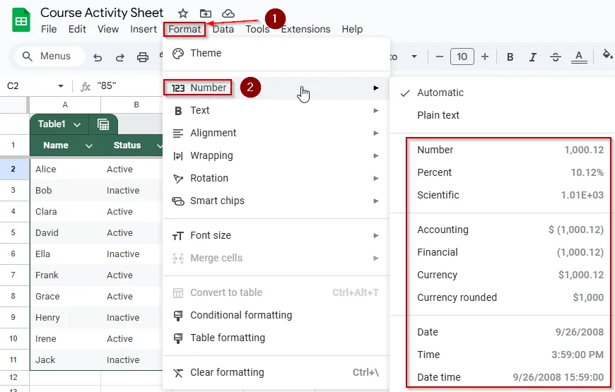 Ensure Data Types Match Within Your Formula