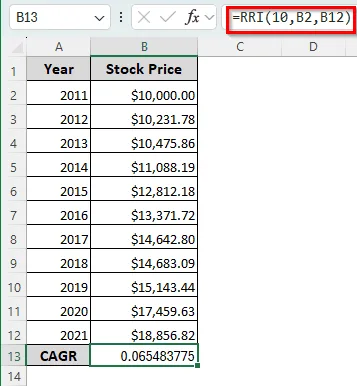 Measuring Compound Annual Growth Rate