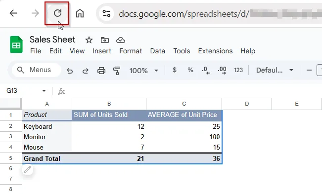 Refresh a Pivot Table After Updating Source Data