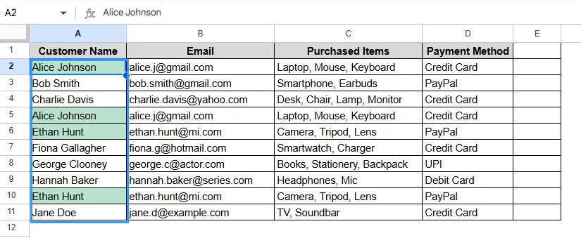 Using Conditional Formatting to Visually Flag Duplicates