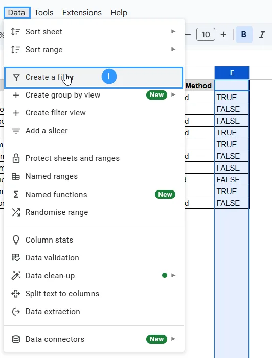 Using Filter and COUNTIF to Identify Duplicates