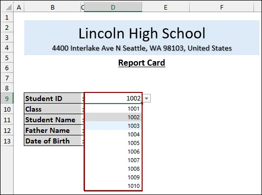 Steps to Make a Report Card in Excel