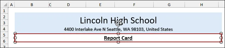 Steps to Make a Report Card in Excel
