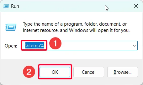 Find Temp Files from File Explorer