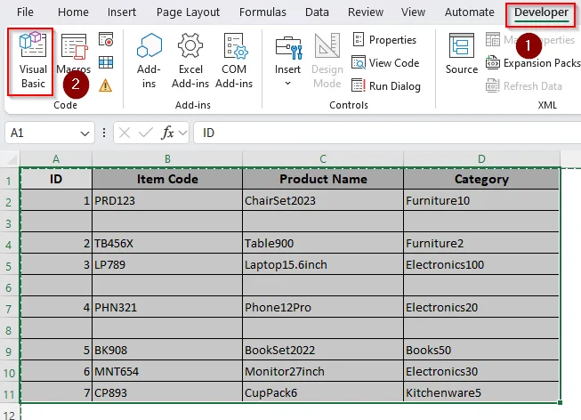 Applying a VBA Macro