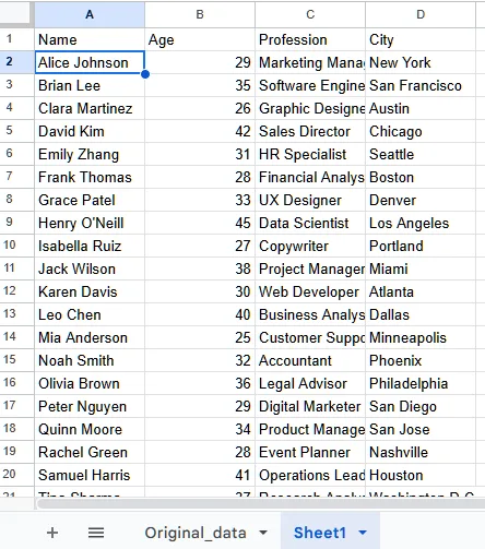Hide Columns Using Filter Function in Google Sheets from Certain Users-2